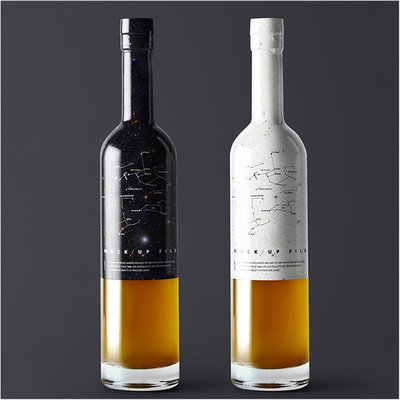 酒类玻璃瓶装潢设计